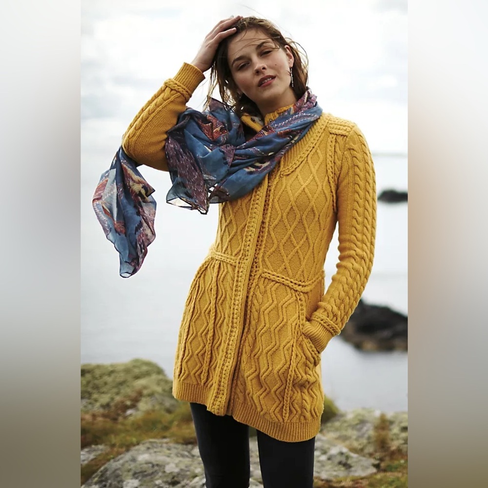 Anthropologie Sparrow Sweater Jacket 100% lambs wool